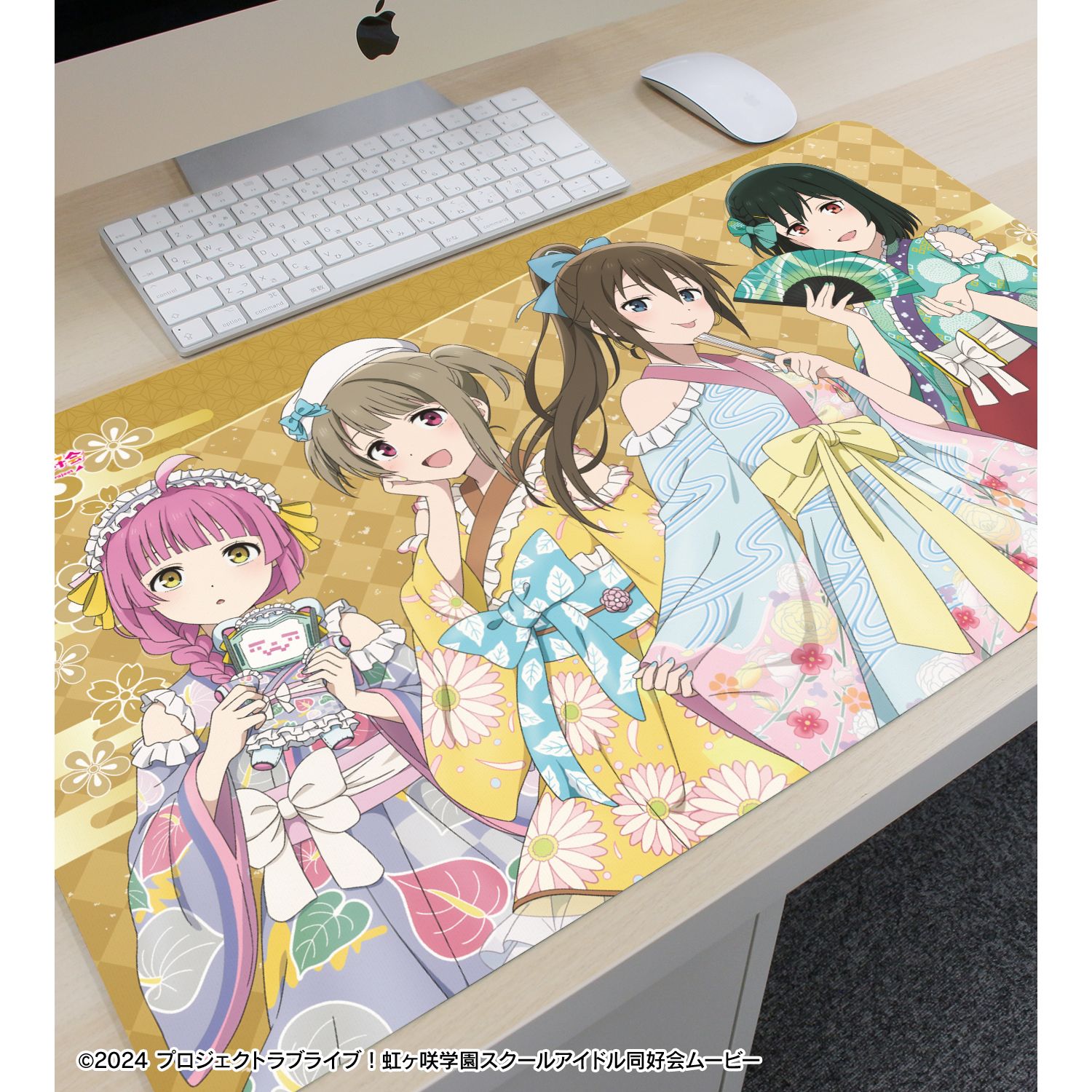 ラブライブ!虹ヶ咲学園スクールアイドル同好会 描き下ろし 1年生 着物ドレスver. マルチデスクマット 图片 3 | AniSmile