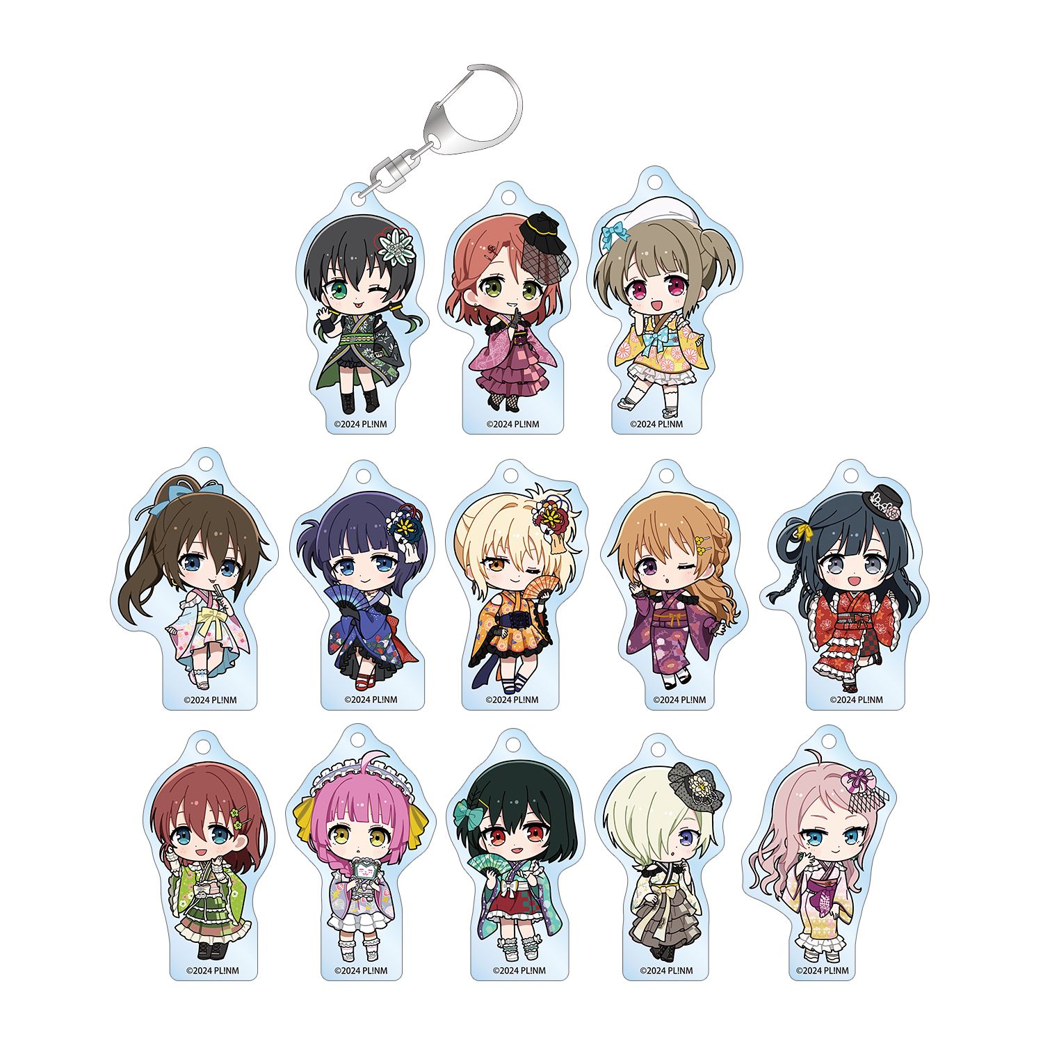 ラブライブ!虹ヶ咲学園スクールアイドル同好会 トレーディング ちびキャラ 着物ドレスver. アクリルキーホルダー(単位/単品) - AniSmile