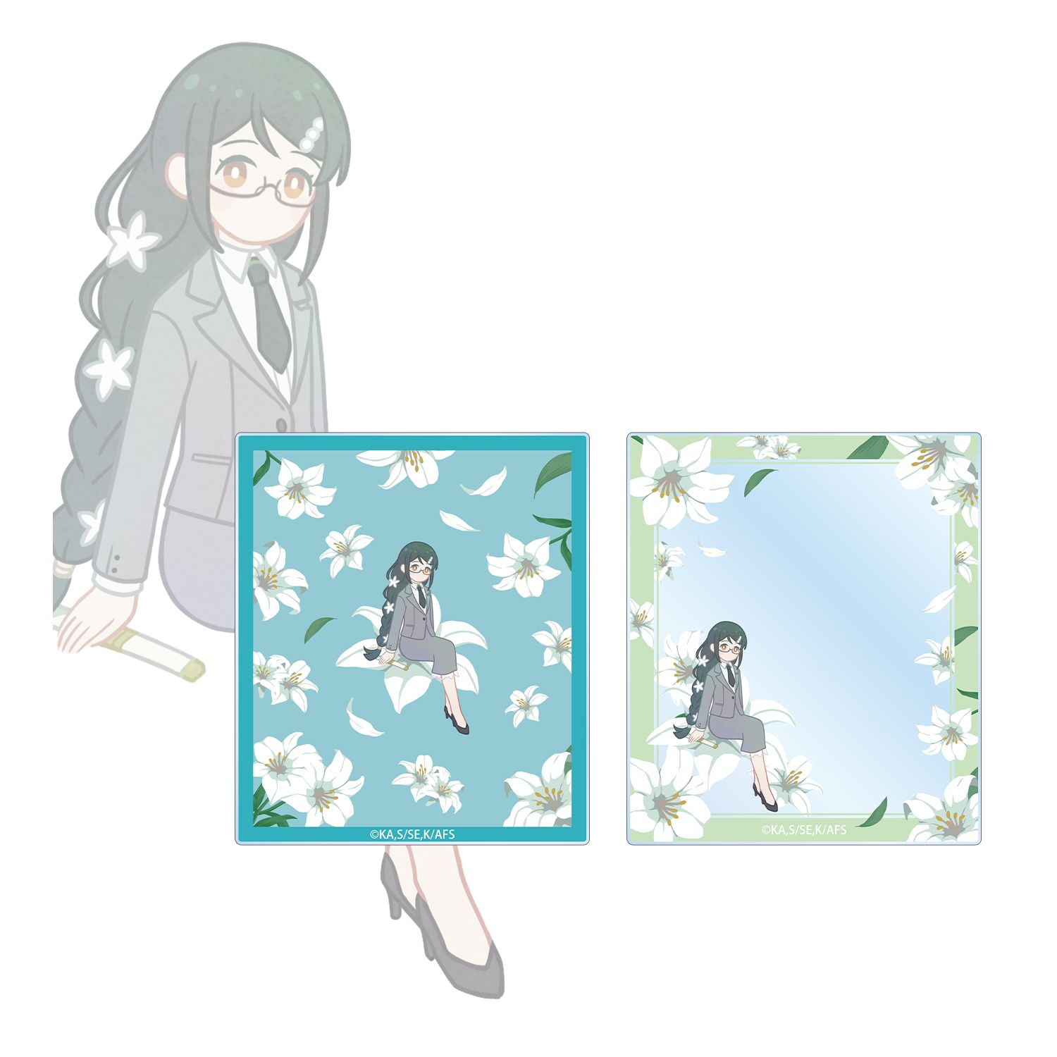 テレビアニメ『春夏秋冬代行者 春の舞』 葉桜あやめ Botania アクリルカード2枚セット - AniSmile