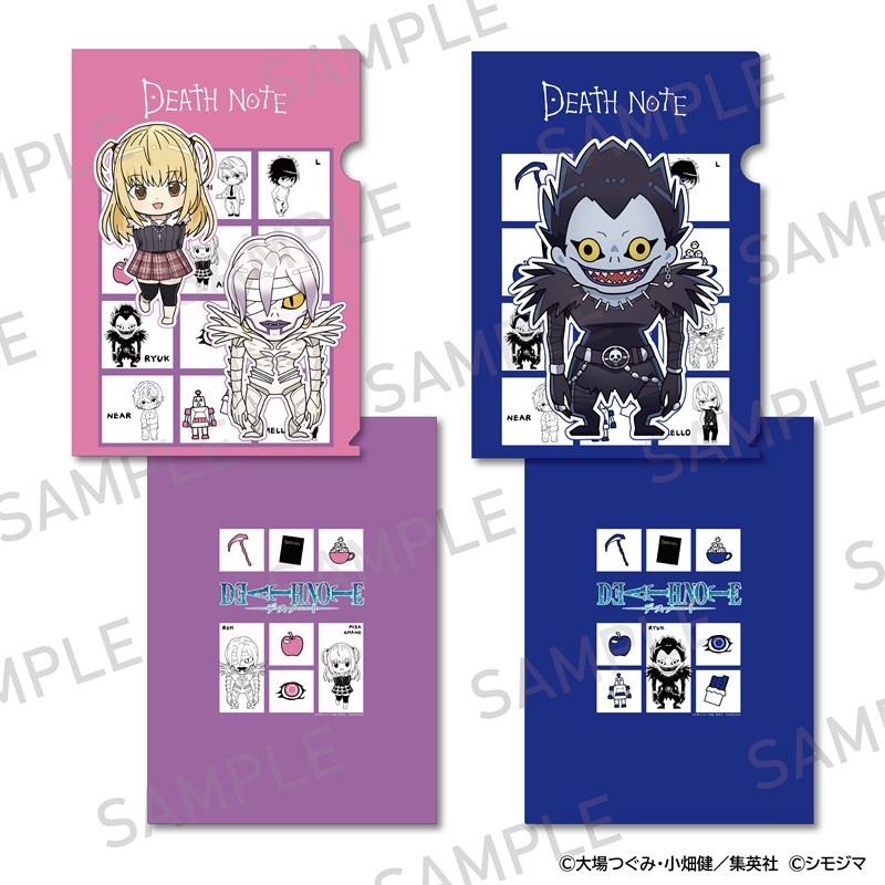 DEATH NOTE A4クリアファイル2枚セット シモジマコラボver. 弥海砂・リューク・レム - AniSmile