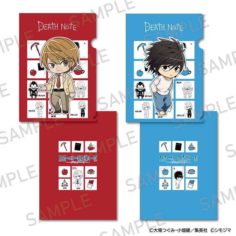 DEATH NOTE A4クリアファイル2枚セット シモジマコラボver. 夜神月・L - 官方商品图片 | AniSmile
