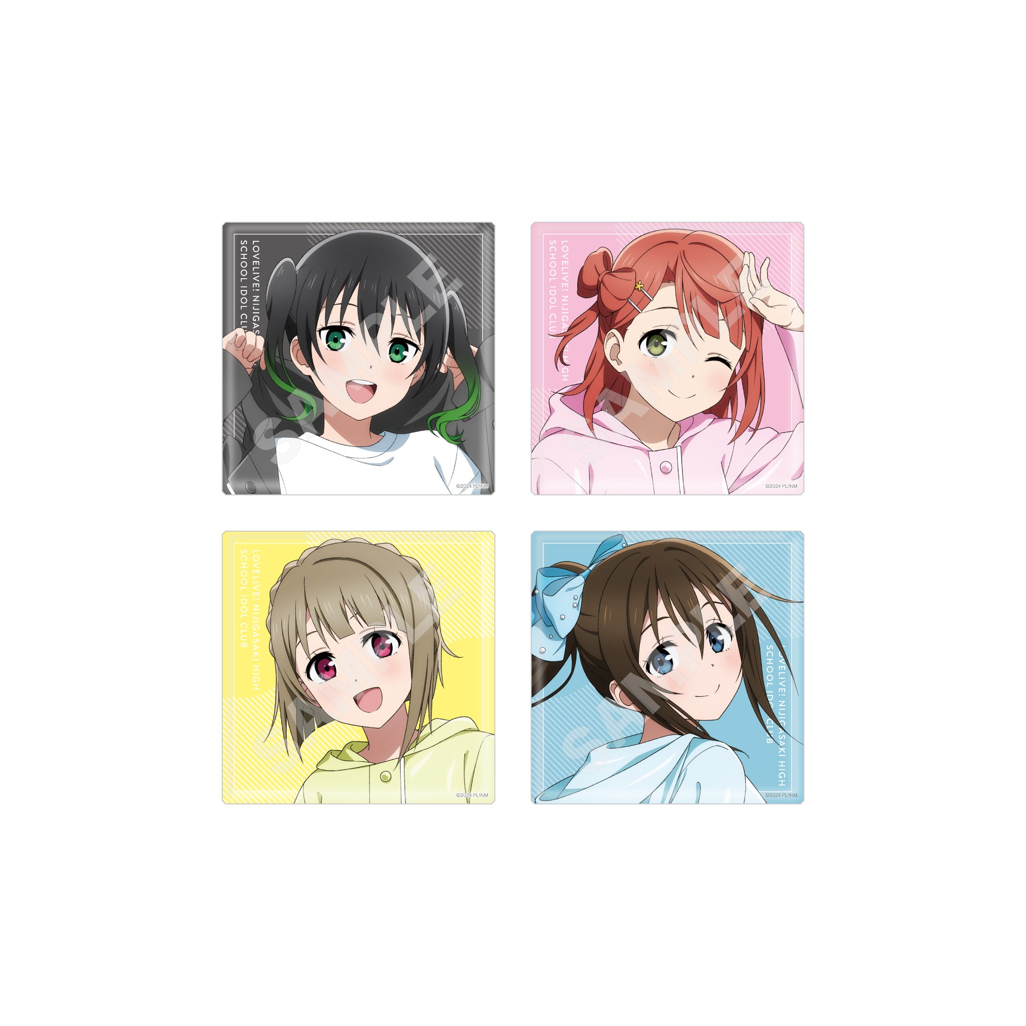 【ラブライブ!虹ヶ咲学園スクールアイドル同好会】レインコートver. ビッグスクエア缶バッジ /A 全13種 画像 2 | AniSmile