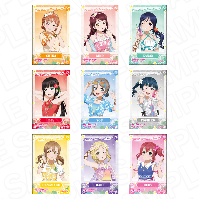 ラブライブ!サンシャイン!! インスタントフォト風ホログラムステッカー アロハ衣装 ver. - 公式商品画像 | AniSmile