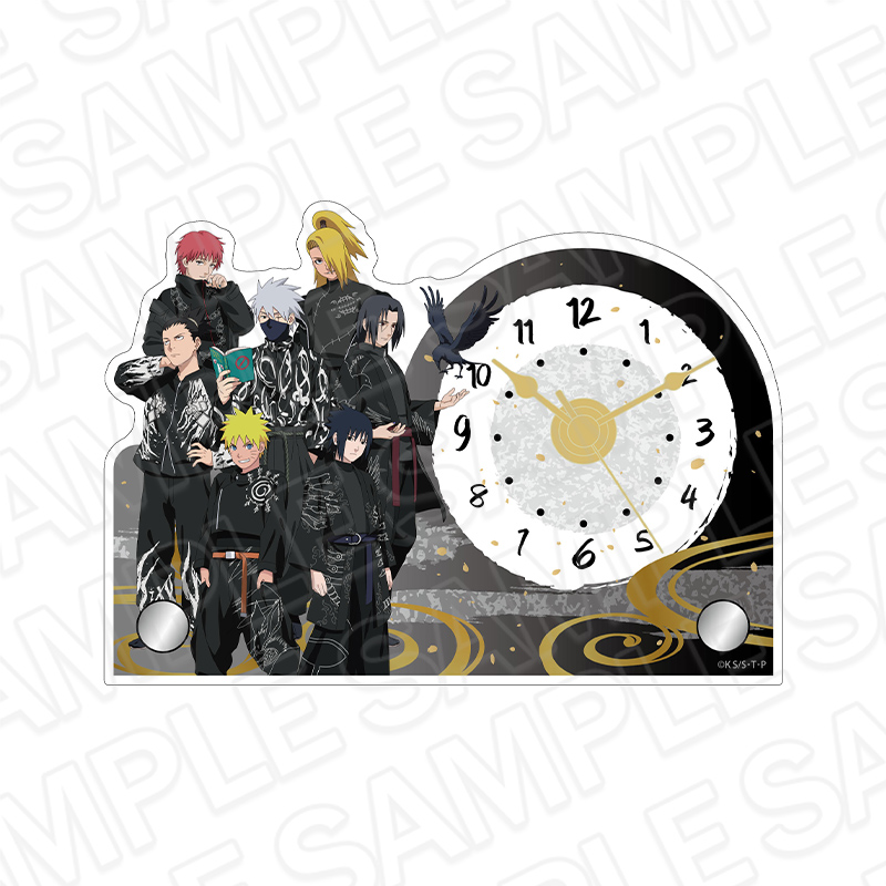 NARUTO-ナルト- 疾風伝 ミニアクリルクロック ブラックコーデ ver. - AniSmile