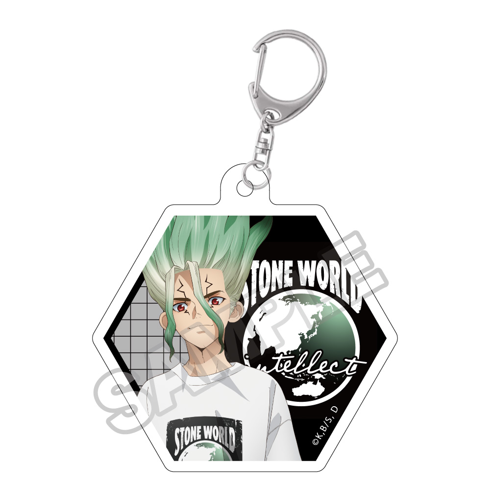 Dr.STONE Monotone Street ダイカットアクリルキーチェーン 石神千空 Image 2 | AniSmile