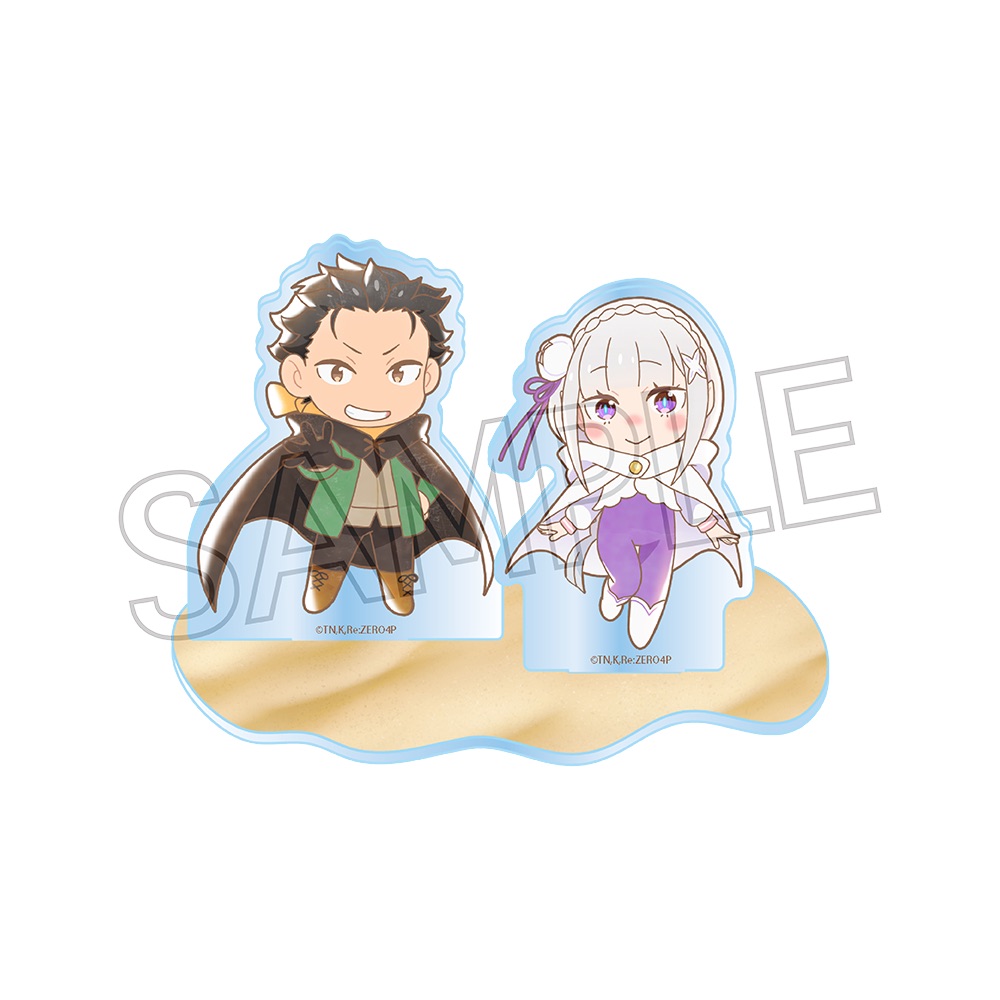 Re:ゼロから始める 異世界生活 ミニキャラアクリルスタンド スバル&エミリア - AniSmile