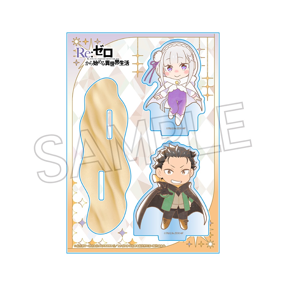 Re:ゼロから始める 異世界生活 ミニキャラアクリルスタンド スバル&エミリア 图片 2 | AniSmile