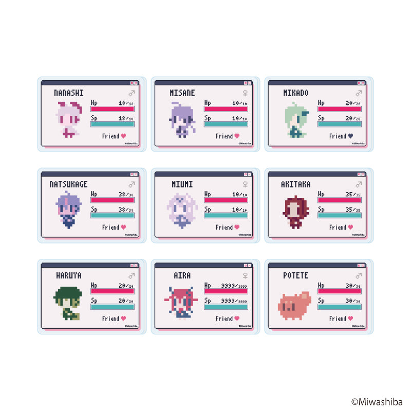 アクリルプレートバッジ「1bitHeart」01/ブラインド(全9種)(公式イラスト) - AniSmile