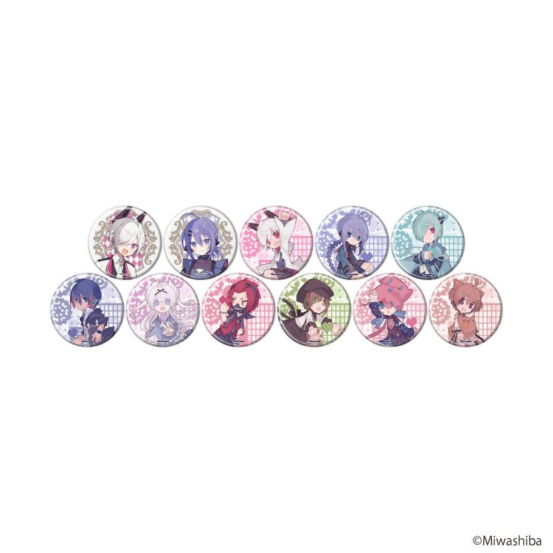 缶バッジ「1bitHeart」01/パーティードレスver. ブラインド(全11種)(公式&描き下ろしイラスト) - AniSmile
