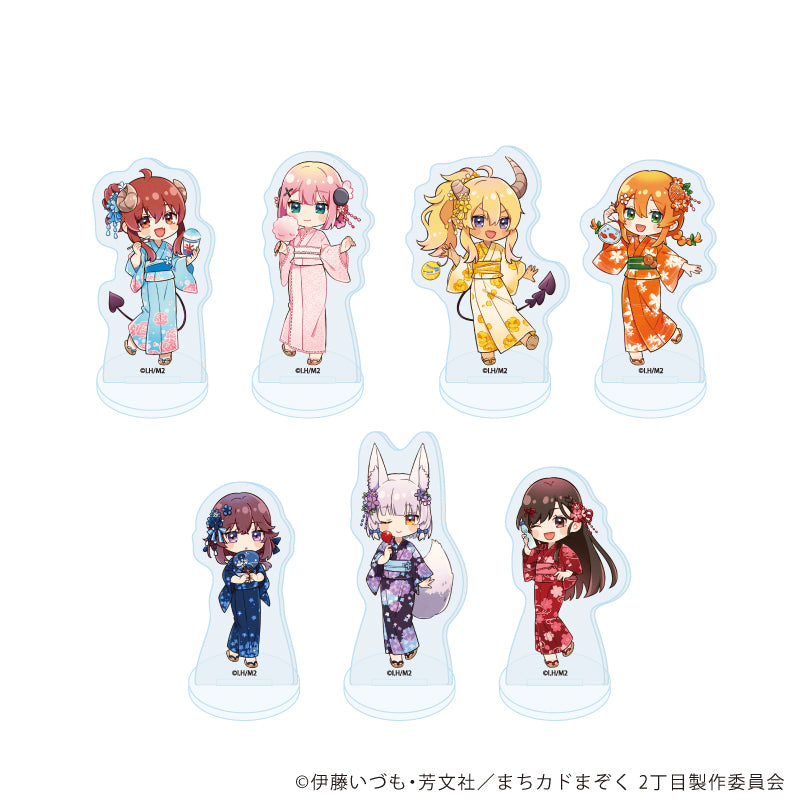 アクリルぷちスタンド「まちカドまぞく 2丁目」02/夏祭りver. ブラインド(全7種)(レトロアートイラスト) - AniSmile