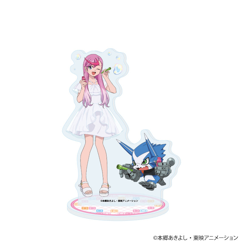 アクリルスタンド「デジモンユニバース アプリモンスターズ」02/花嵐エリ&ドカモン シャボン玉ver.(描き下ろしイラスト) - AniSmile