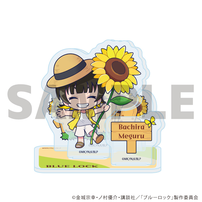 アクリルスタンドプレート「TVアニメ『ブルーロック』」17/蜂楽 廻 カラフルサンフラワーver.(ミニキャライラスト) 画像 2 | AniSmile