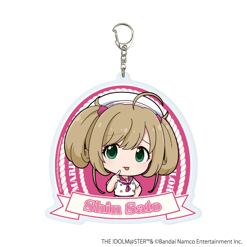 デカアクリルキーホルダー「アイドルマスター シンデレラガールズ」27/佐藤心 マリンセーラーver.(ミニキャライラスト) - AniSmile