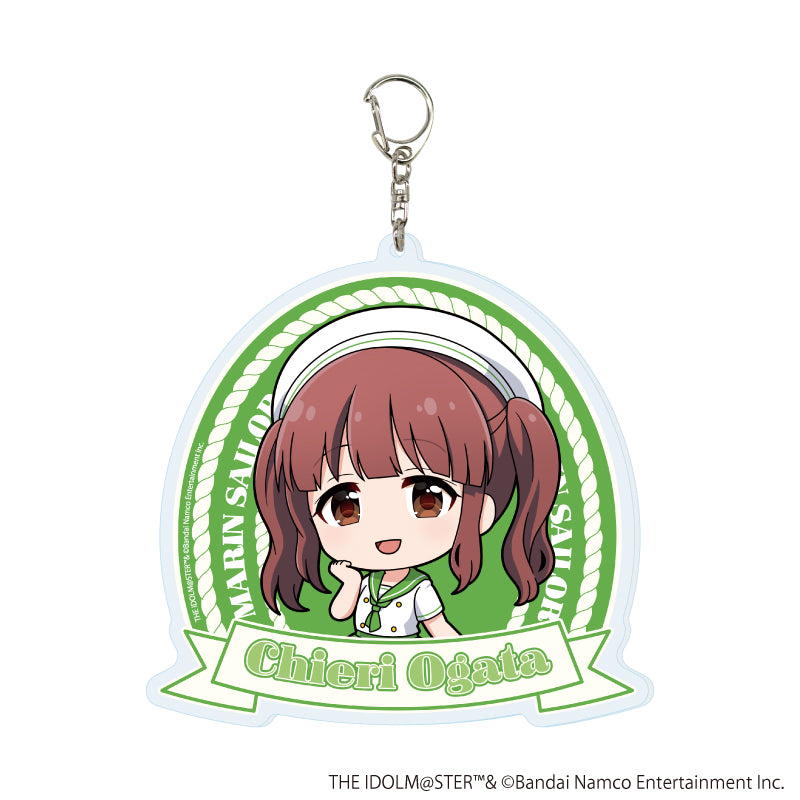 デカアクリルキーホルダー「アイドルマスター シンデレラガールズ」25/緒方智絵里 マリンセーラーver.(ミニキャライラスト) - AniSmile