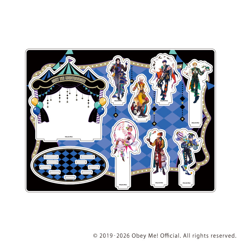 アクリルジオラマ「Obey Me! Nightbringer」01/集合デザイン(描き下ろしイラスト) - official product image | AniSmile