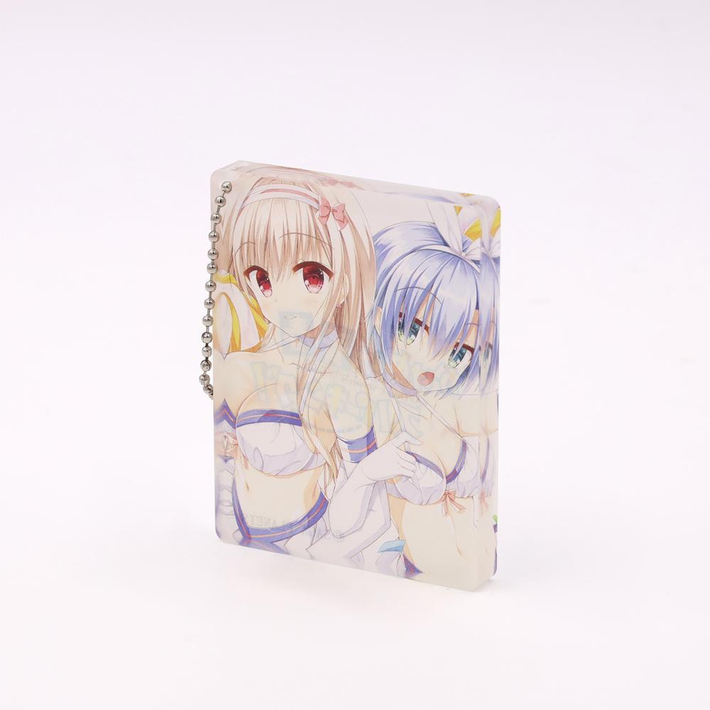 かけぬけ青春スパーキング アクリルブロックキーホルダー 理々・栞里 - official product image | AniSmile