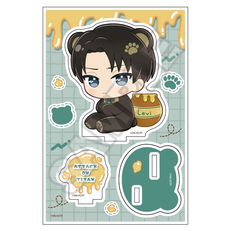 「進撃の巨人」 ぬいぴ〜すふれんず はらぺこくま アクリルスタンドJr. リヴァイ - 公式商品画像 | AniSmile