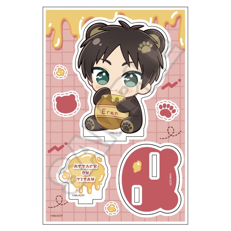 「進撃の巨人」 ぬいぴ〜すふれんず はらぺこくま アクリルスタンドJr. エレン・イェーガー 画像 2 | AniSmile