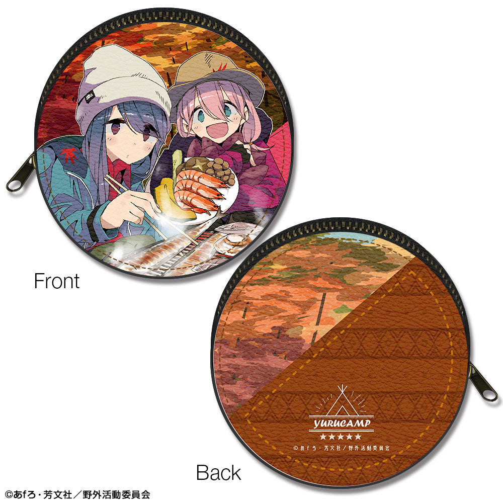 ゆるキャン△ まるっとレザーケース Ver.3 デザイン08(各務原なでしこ&志摩リン/B) - 公式商品画像 | AniSmile