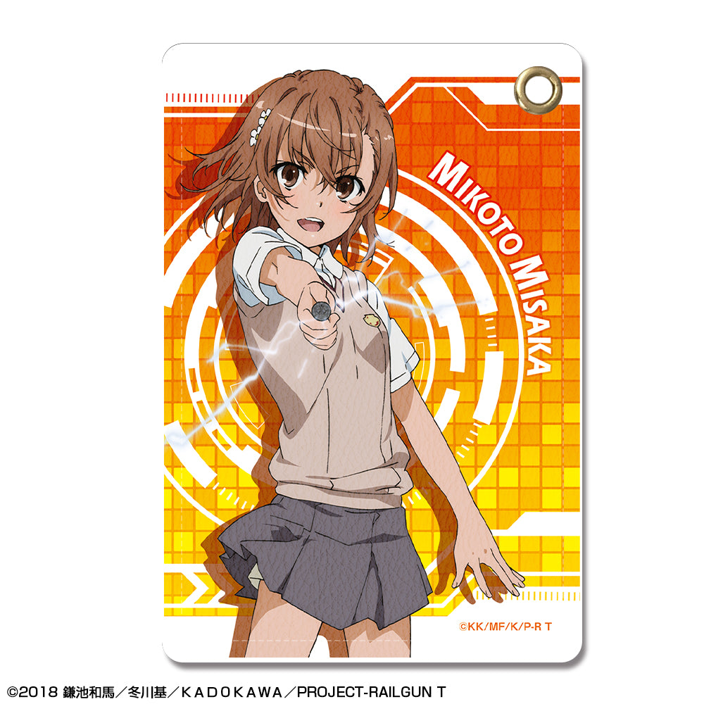 とある科学の超電磁砲T レザーパスケース デザイン01(御坂美琴) - 公式商品画像 | AniSmile
