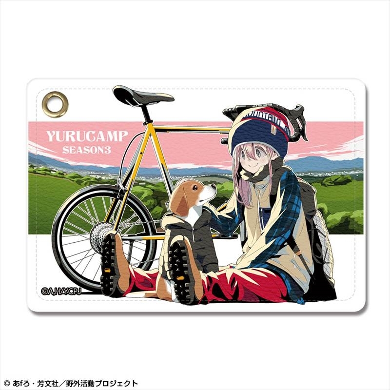 ゆるキャン△ SEASON3 レザーパスケース Ver.2 デザイン01(各務原なでしこ) - 公式商品画像 | AniSmile