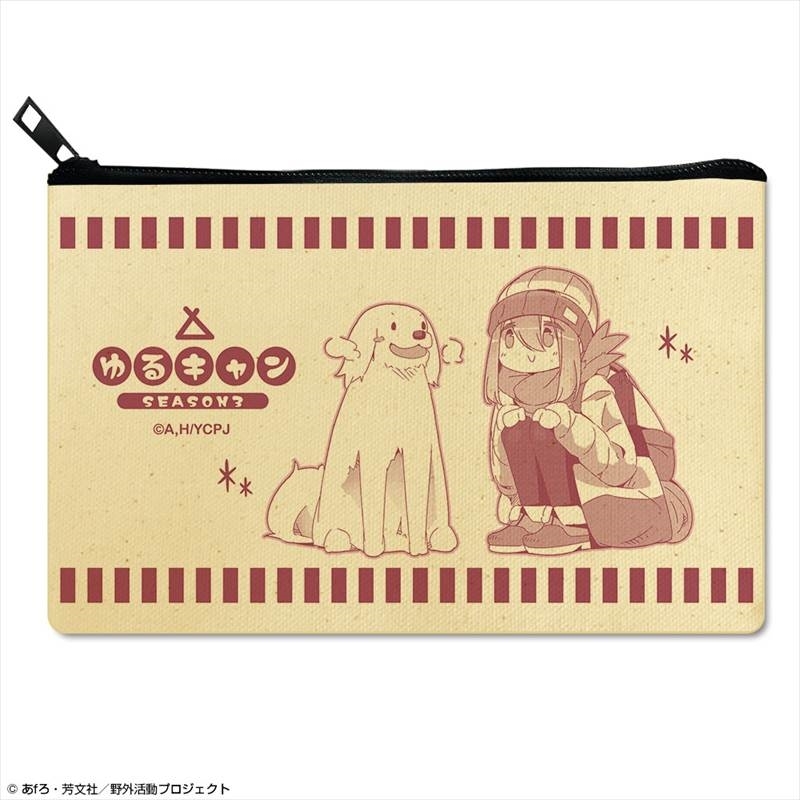 ゆるキャン△ SEASON3 フラットポーチ Ver.2 デザイン02(各務原なでしこ/B) - 公式商品画像 | AniSmile