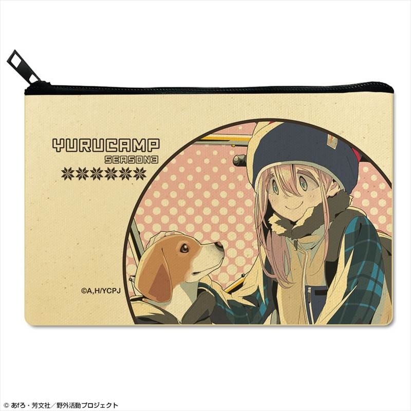 ゆるキャン△ SEASON3 フラットポーチ Ver.2 デザイン01(各務原なでしこ/A) - 公式商品画像 | AniSmile