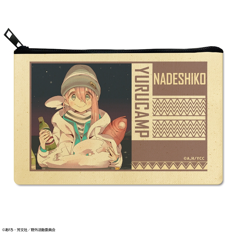 ゆるキャン△ フラットポーチ Ver.2 デザイン02(各務原なでしこ/B) - 公式商品画像 | AniSmile