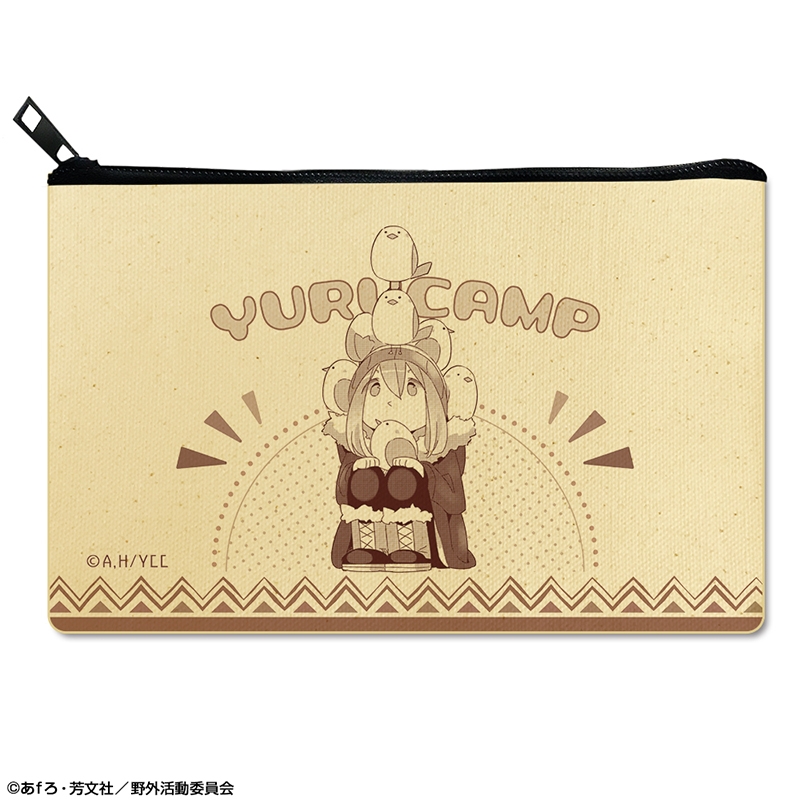 ゆるキャン△ フラットポーチ デザイン01(各務原なでしこ) - 公式商品画像 | AniSmile