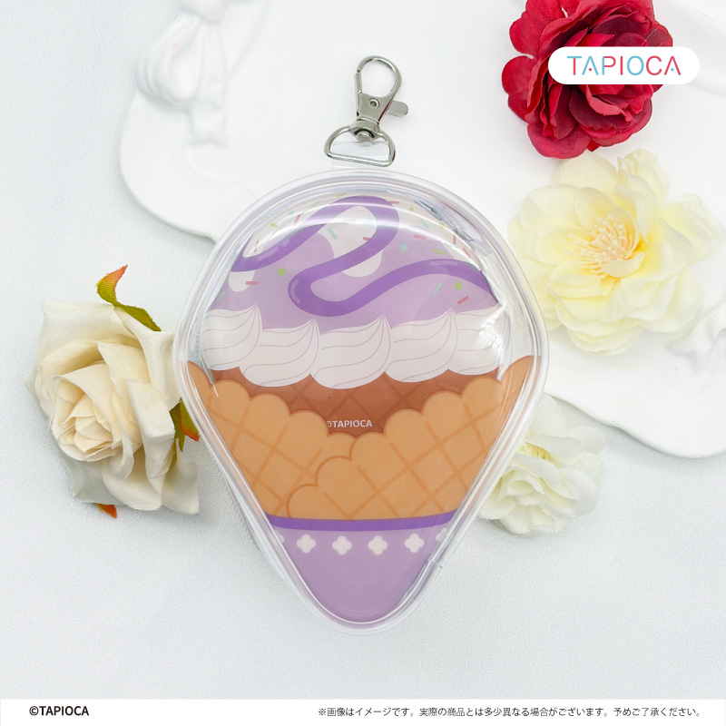 タピオカオリジナル ワッフルコーン クリアポーチ ピンク Image 4 | AniSmile