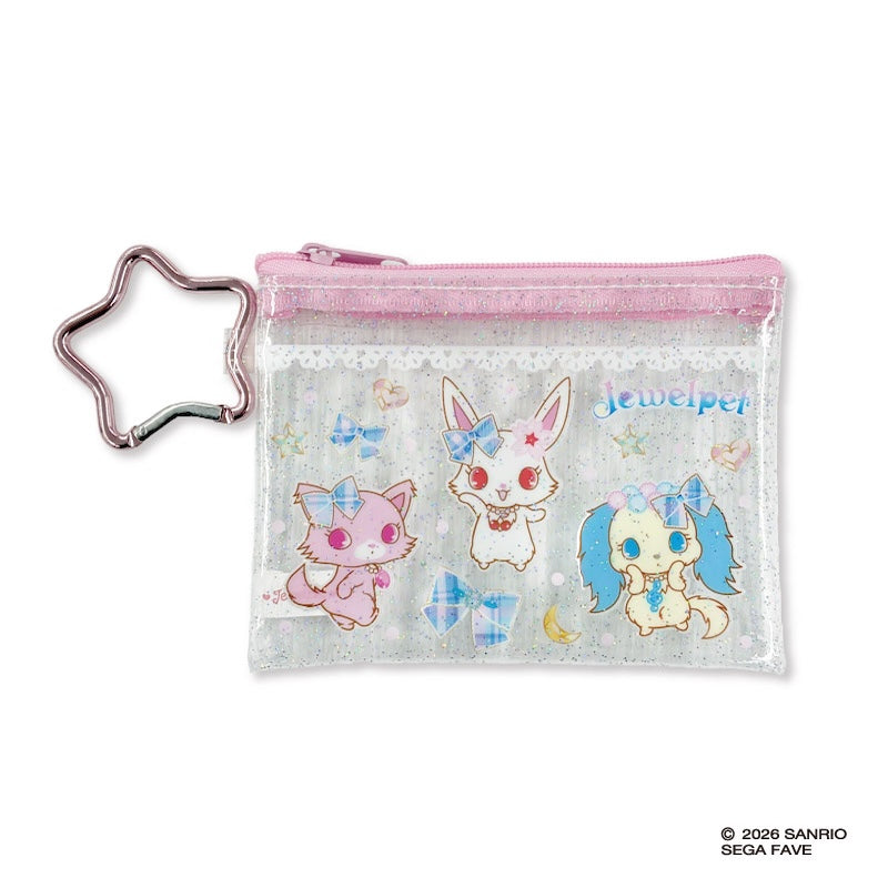 ジュエルペット ミニクリアポーチ ピンク - official product image | AniSmile