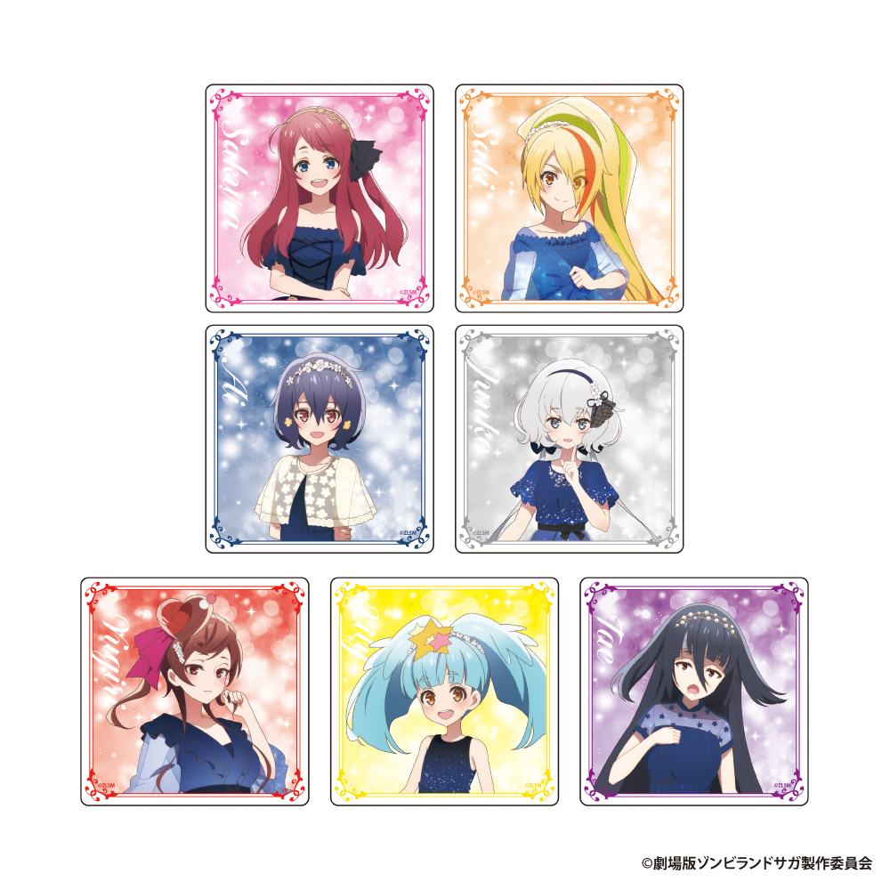 ゾンビランドサガ×くいもの屋わん トレーディングアクリルコースター - official product image | AniSmile