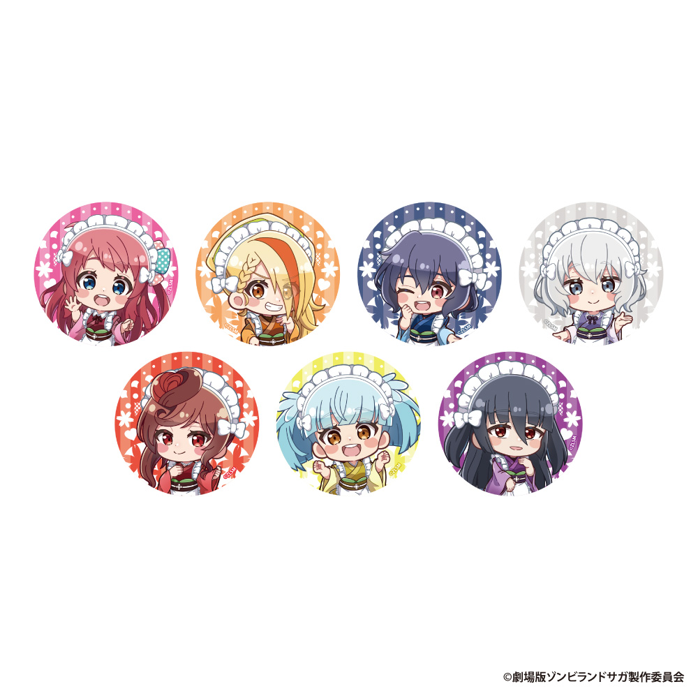 ゾンビランドサガ×くいもの屋わん トレーディングデフォルメ缶バッジ - official product image | AniSmile