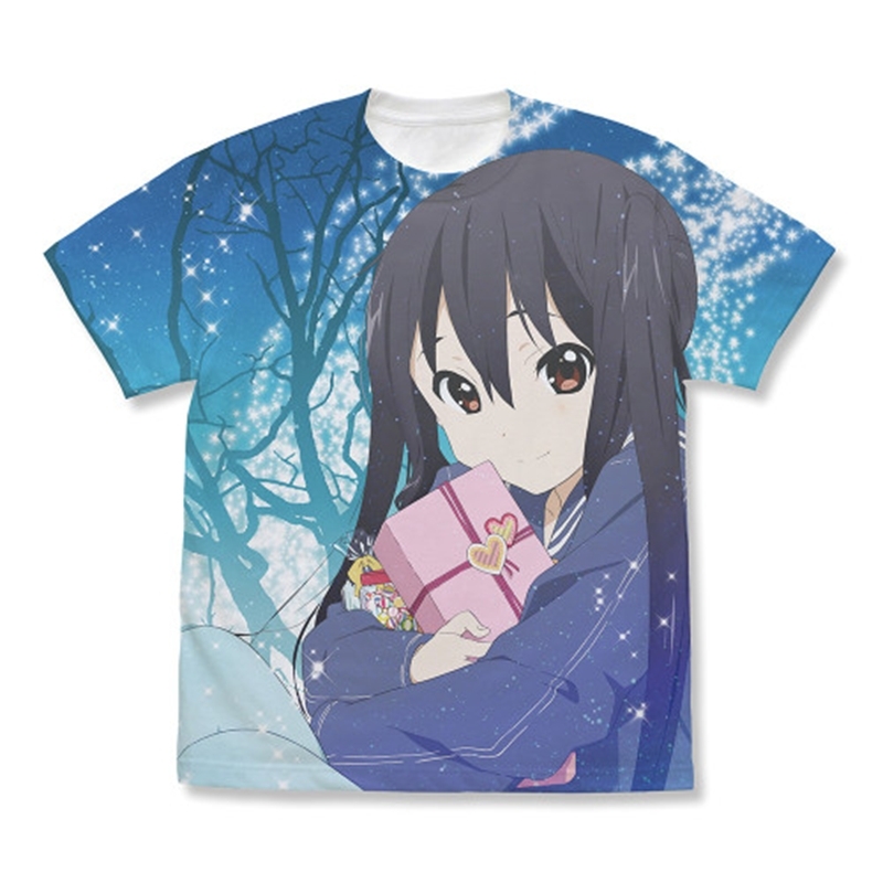 けいおん! 中野梓 フルグラフィックTシャツ Winter Gift Ver./WHITE-XL - 公式商品画像 | AniSmile