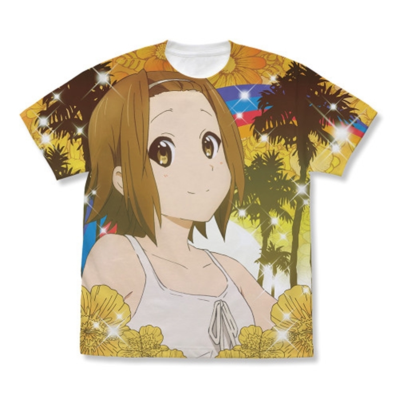 けいおん! 田井中律 フルグラフィックTシャツ Tropical Summer Ver./WHITE-S - 公式商品画像 | AniSmile