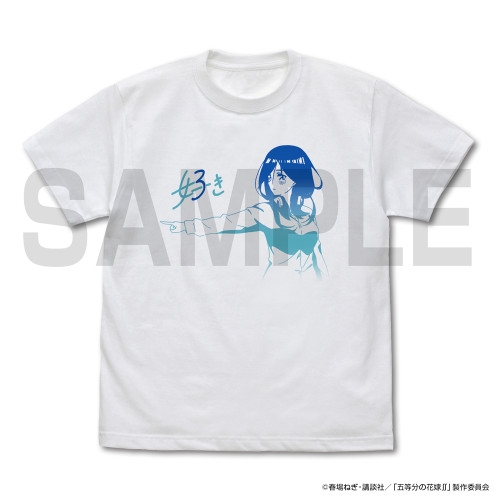 五等分の花嫁∬ 中野三玖 エモーショナルTシャツ/WHITE-M 图片 2 | AniSmile