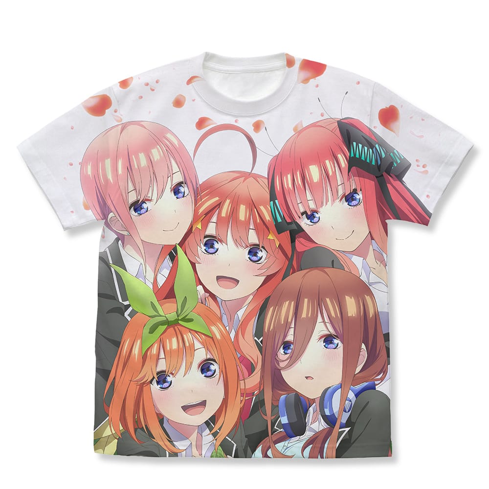 五等分の花嫁∬ フルグラフィックTシャツ/WHITE- - AniSmile
