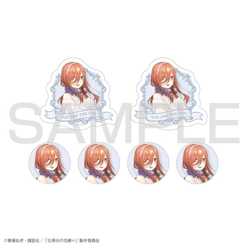 五等分の花嫁∽ 中野三玖 ミニステッカーセット Image 2 | AniSmile