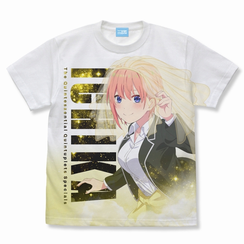 五等分の花嫁∽ 中野一花 フルグラフィックTシャツ/WHITE-S - AniSmile