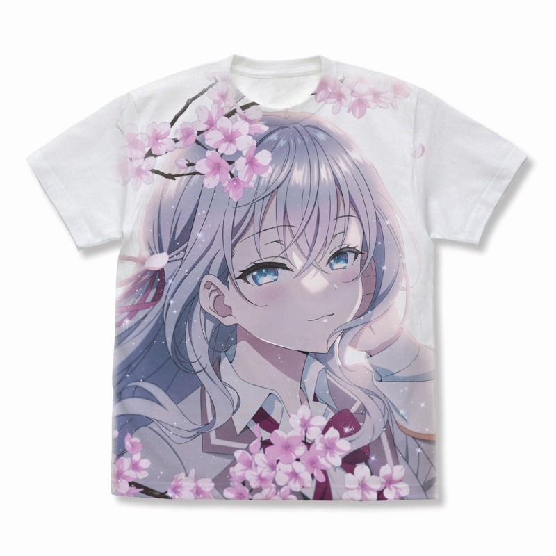 TVアニメ「時々ボソッとロシア語でデレる隣のアーリャさん」 アリサ・ミハイロヴナ・九条 フルグラフィックTシャツ/WHITE-M - official product image | AniSmile
