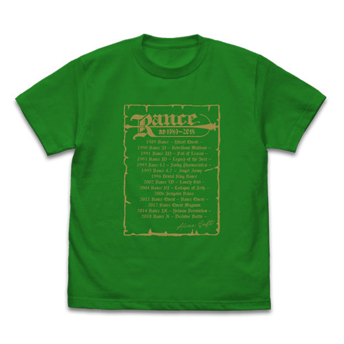Rance ランスヒストリー Tシャツ/GREEN-M - official product image | AniSmile