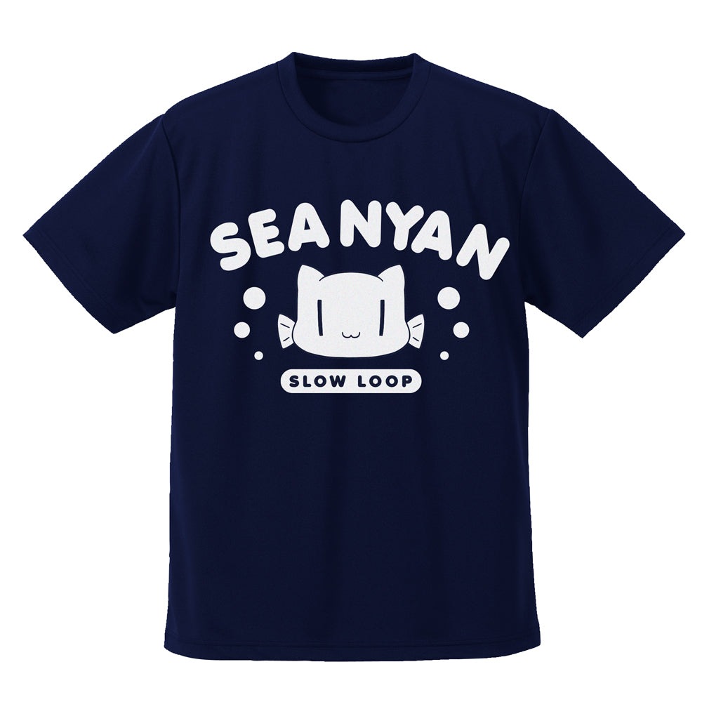 スローループ(TVA) シーにゃん ドライTシャツ/NAVY- - AniSmile