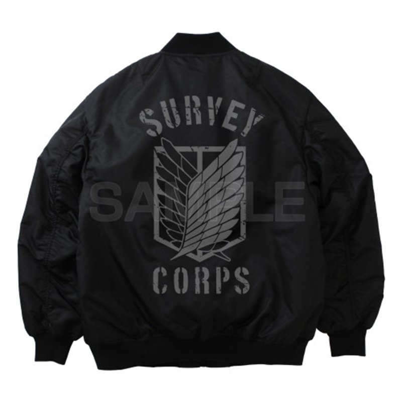 進撃の巨人 調査兵団 MA-1ジャケット Ver.2.0/BLACK-XL 画像 2 | AniSmile