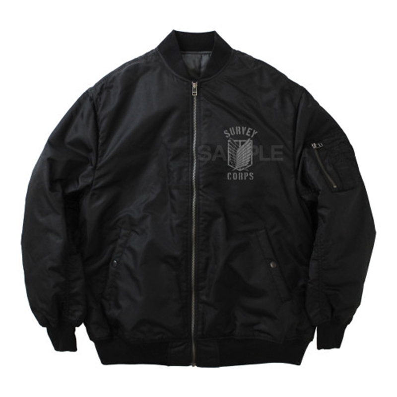 進撃の巨人 調査兵団 MA-1ジャケット Ver.2.0/BLACK-L 画像 3 | AniSmile