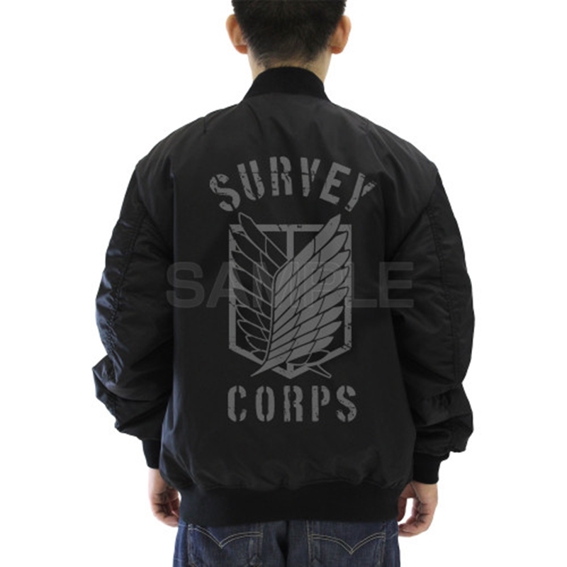 進撃の巨人 調査兵団 MA-1ジャケット Ver.2.0/BLACK-M 画像 5 | AniSmile