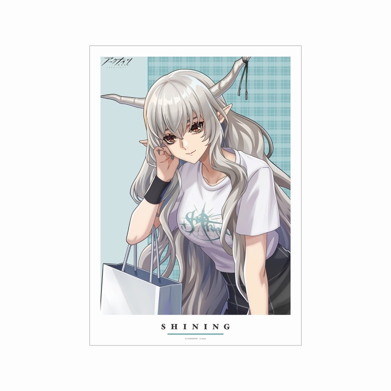 409SKU アークナイツ 描き起こしイラスト シャイニング ショッピングver. A3マット加工ポスター - official product image | AniSmile