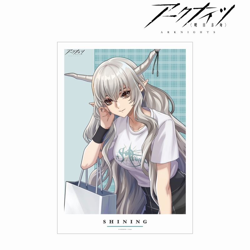409SKU アークナイツ 描き起こしイラスト シャイニング ショッピングver. A3マット加工ポスター Image 2 | AniSmile