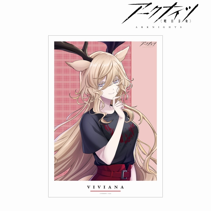 409SKU アークナイツ 描き起こしイラスト ヴィヴィアナ ショッピングver. A3マット加工ポスター Image 2 | AniSmile