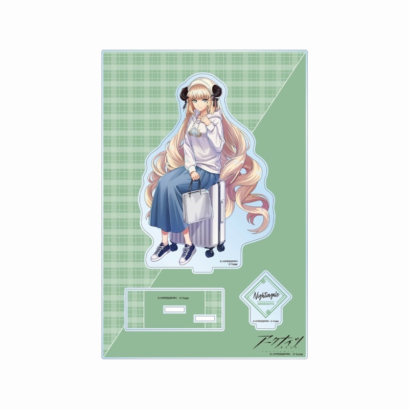 409SKU アークナイツ 描き起こしイラスト ナイチンゲール ショッピングver. パーツ付きBIGアクリルスタンド - official product image | AniSmile
