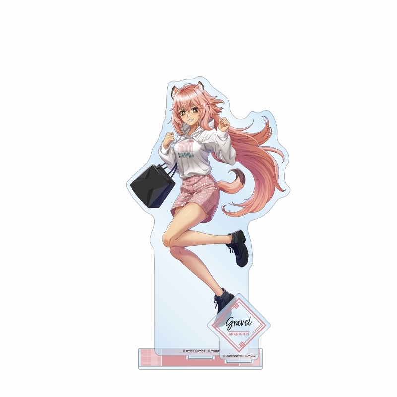 409SKU アークナイツ 描き起こしイラスト グラベル ショッピングver. パーツ付きBIGアクリルスタンド 图片 3 | AniSmile